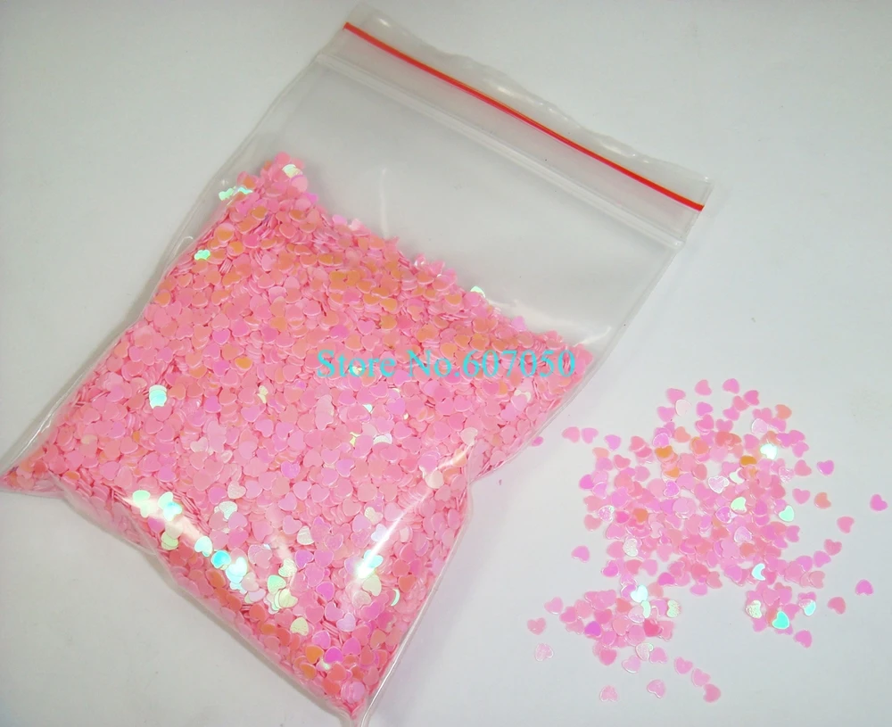 50 фотоблесток блестки в форме розового сердца для украшения ногтей бесплатная