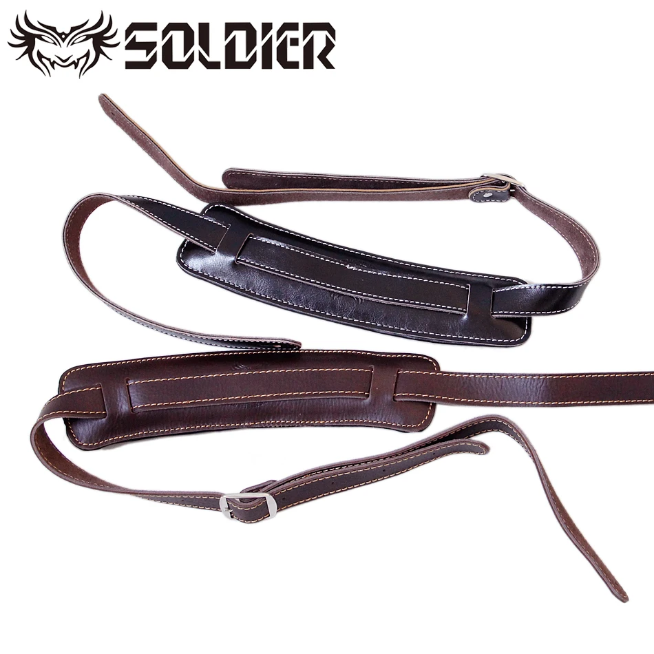 

NEW SOLDIER Guitar leather electric thick guitar strap electric guitar staps Bass strap Adjustable guitar belt