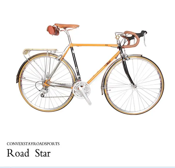 Flash Deal 700C road bike 27 speed bike retro bicycle CR-MO frame / fork city bike frame color / height can be customized Reynolds520 frame 7 Flash Deal 700C road bike 27 speed bike retro bicycle CR-MO frame / fork city bike frame color / height can be customized Reynolds520 frame 7