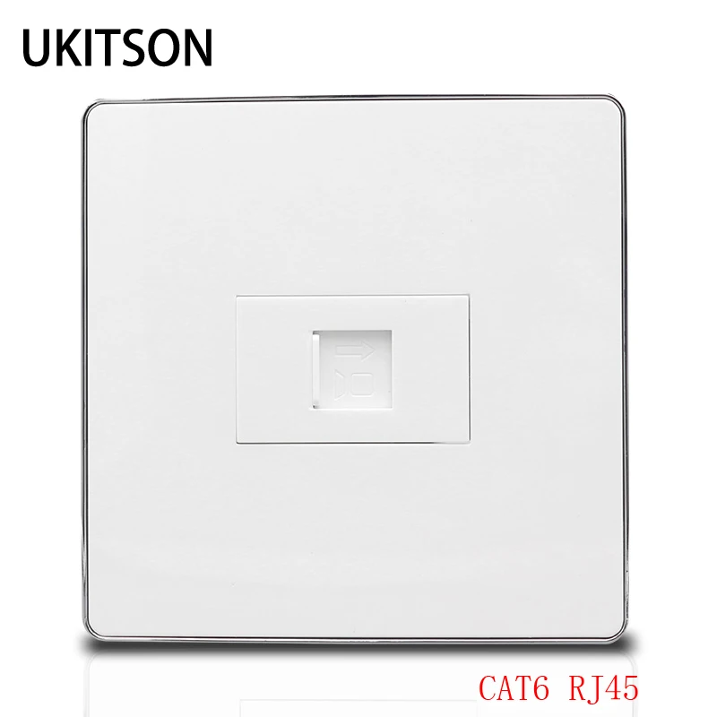 Высокое качество 1 Порт CAT6 RJ45 сетевая настенная пластина для Гигабитного