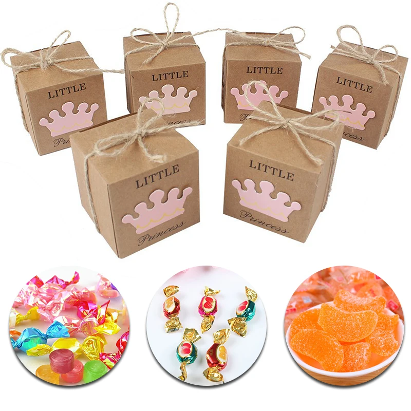 50 PCs Baby Shower Gift Box birthday party decorations kids Candy Box