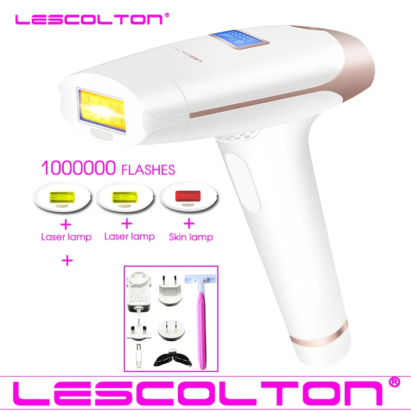 Лазерный эпилятор lescolton 1000000 раз, 4 в 1, Эпилятор IPL, эпилятор для удаления волос с ЖК-дисплеем, лазерное постоянное бикини