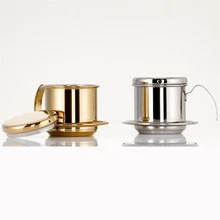 60 комплектов, портативная Кофеварка из нержавеющей стали, капельный фильтр, кофеварка для заварки, вьетнамский стиль, кофейная кружка, ситечко, кофейные инструменты