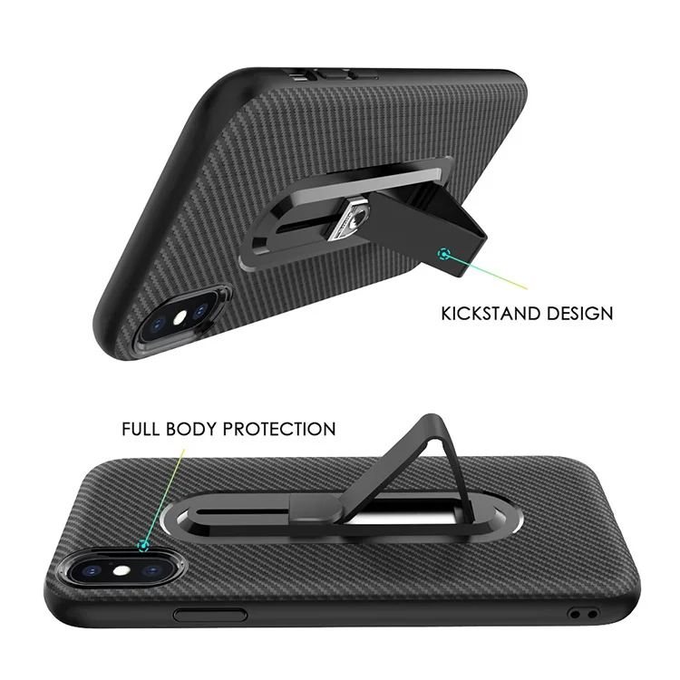 Best Carbon Fiber Ring Stand Case For 5 iPhone 7 8 6 6s Plus Luxury Shockproof Soft Silicone Cover For iPhone X XR XS MAX Phone Shell