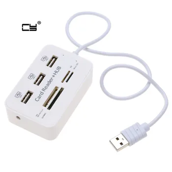 

Combo USB 2.0 3P HUB All in one SD MS MMC TF Memory Card Reader vertical type cable