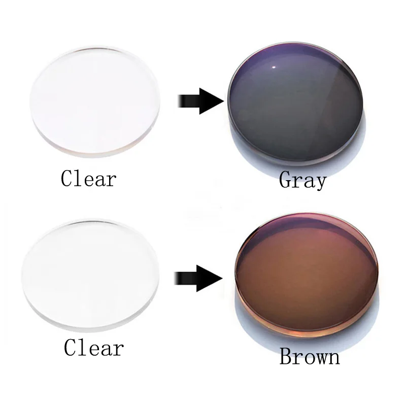

Photochromic 1.67 Single Vision Myopia Aspheric Prescription Lenses Optical with UV400 Protection Eyewear Lenses