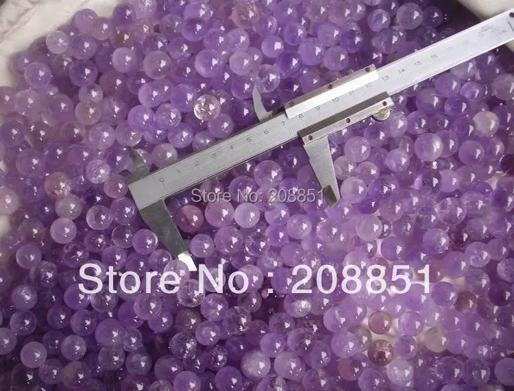 

100 Pieces SMALL TINY NATURAL PURPLE AMETHYST QUARTZ CRYSTAL SPHERE BALL,13-16mm Wholesale Free Shipping,