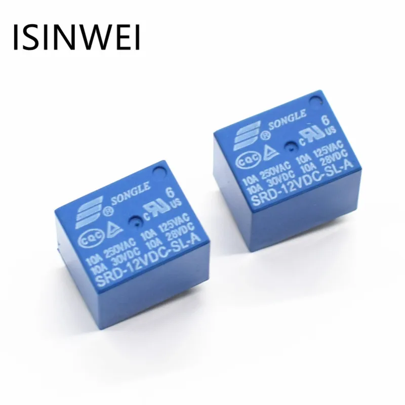SL-C 4Pin 5Pin 10 A SONGLE Mini Puissance Relais SRD-03V 05 V 09 V 12 V 24 V 48VDC-SL-A