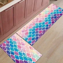 Цветной сафьян геометрические проверки 2 шт коврик на кухню под домашним питомцем миска для воды еды коврики для входа в дорогу аксессуары для ванной комнаты