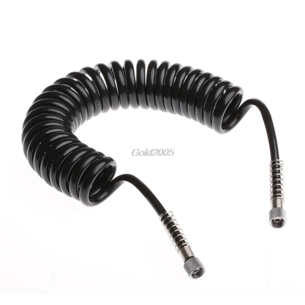 

3M 4 x 6mm Black Flexible PU Recoil Hose Spring Tube For Compressor Air Tool G24 Drop ship