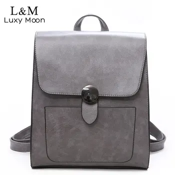 

Fashion Women Backpack 2020 Leather Retro Female Bag Schoolbags Teen Girl High Quality Travel books Rucksack Shoulder Bag XA161H