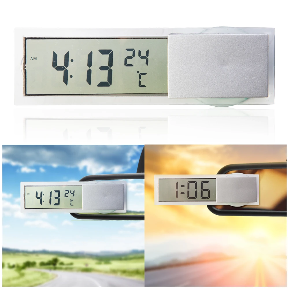 

BestSelling2018Product!Car Electronic Clock Liquid Crystal Display LCD Car Timer Digital Clock with suction cup Home Decorations