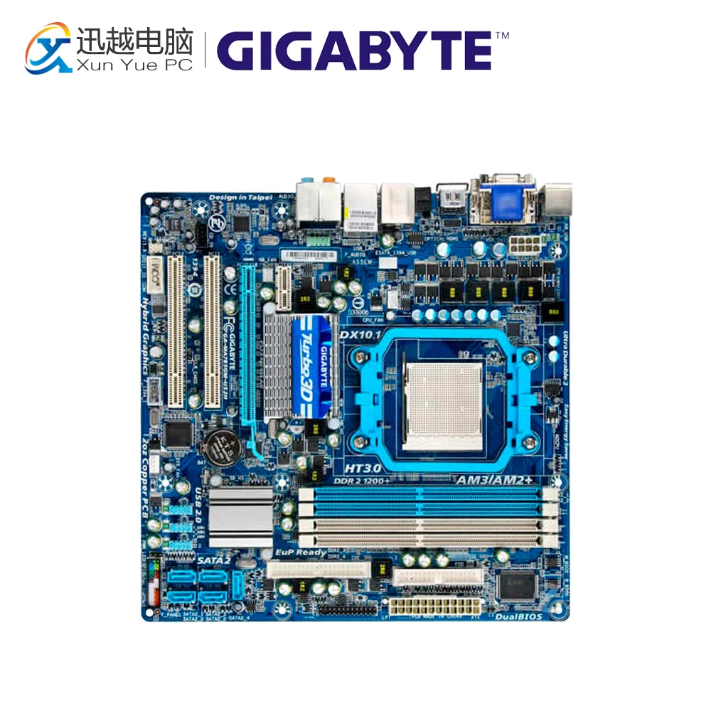 

Gigabyte GA-MA785GM-US2H Desktop Motherboard MA785GM-US2H 785G Socket AM2 DDR2 SATA2 USB2.0 Micro ATX
