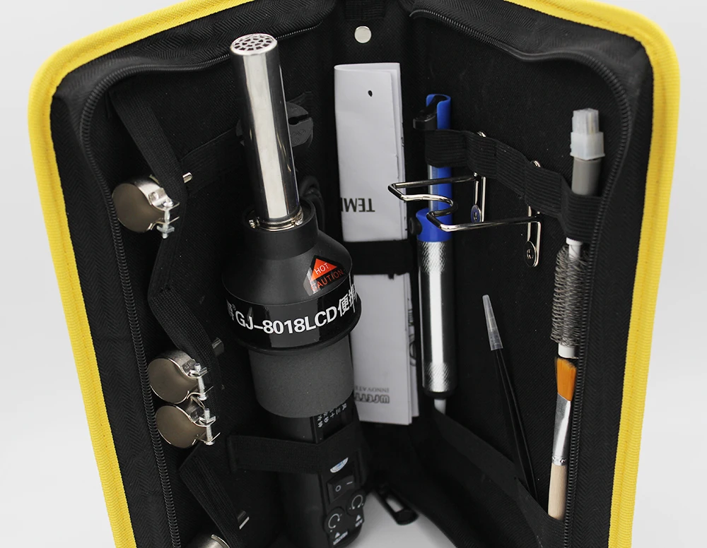 

8018LCD 450W LCD Display Temperature Adjustable Hot Air Gun Soldering Station Desoldering Rework Tool Kit High Quality
