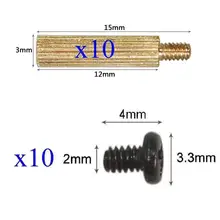 10x Standoffs (3x12mm) and Screws for Board Mount CCTV AHD TVI CVI 1080P IP WIFI IR Cameras