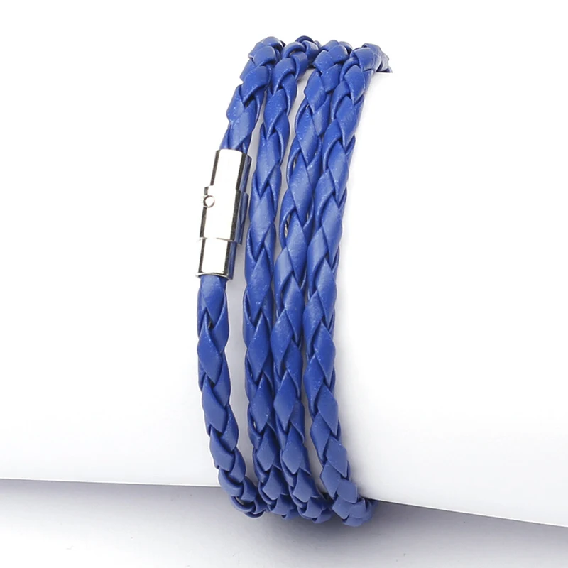 NIUYITID Magnetic Buckle Bracelet For Men Accessories Hand Knitted Braided PU Leather Rope Braclets Male Jewelry armband mannen  (1)