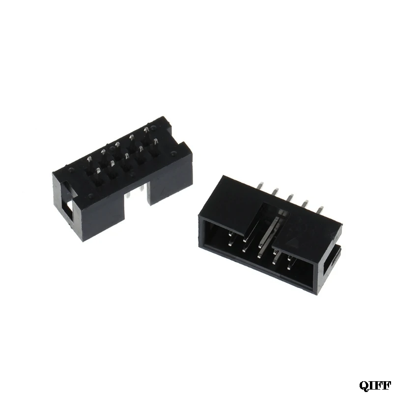 10 шт. DC3 Pin 2x5 двухрядный 2 54 мм Шаг прямой штырь мужской IDC Box коннектор