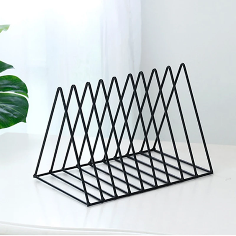 

BLEL Hot Bookshelf iron Geometry Newspapers and Magazines Storage Rack Home Decor Shelf
