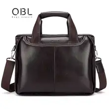 QiBOLu Pu мужской деловой портфель, сумка, черный, коричневый, повседневная мужская сумка, сумки на плечо, мужские однотонные Сумки из искусственной кожи, 14 дюймов, сумки для ноутбука, дорожные сумки