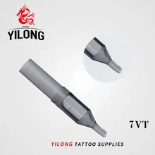 YILONG 50 шт. 7VT одноразовые наконечники татуировки серый цвет 7VT Советы Предварительно стерилизованные наконечники сопла для иглы татуировки