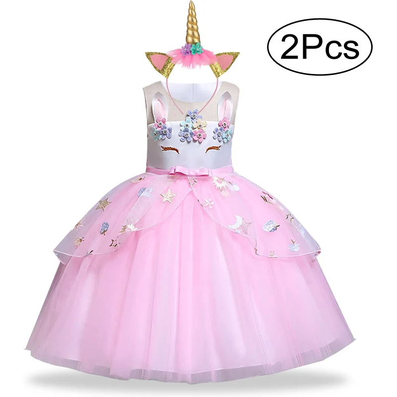 

Easter Girls Dress 2Pcs Kids Dresses For Girls Unicorn Party Dress Toddler Cosplay Princess Dresses 2 3 4 5 6 7 8 9 10 Year