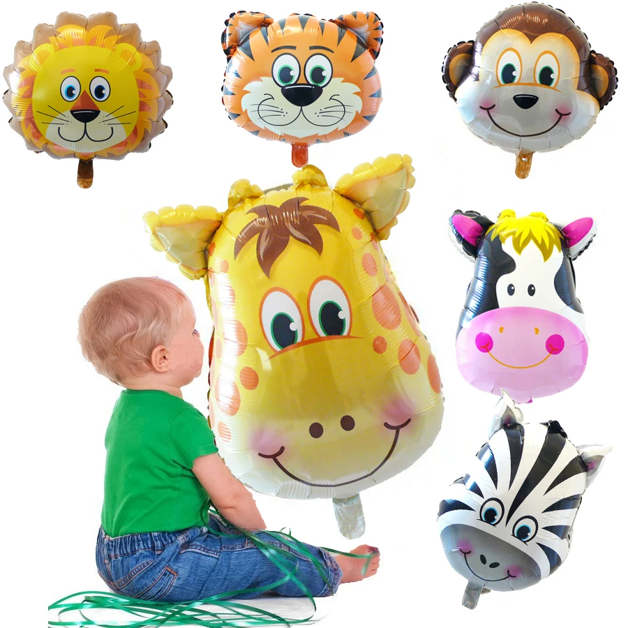 

1PCS Big Size Safari Party Theme Balloon Jungle Party Animal Foil Balloons Birthday Party Decorations Kids Toys Globos gift