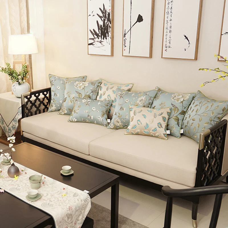

Modern Square Pillow Chinese Cushion Decorative Pillow Backrest Core Waist Pillow Cushion Big Pillowcase 45*45cm Cushion