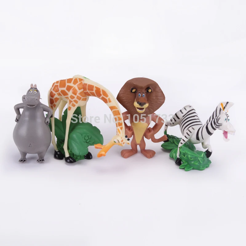 

Madagascar Toys PVC Action Figures Movies & TV Toys Kids Toys Gifts for Children 4pcs/set DSFG201