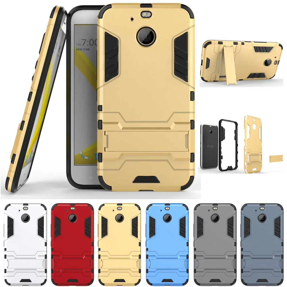 

2 in 1 Heavy Duty Hybrid Armor Case Shockproof TPU Silicone Hard PC Slim Back Cover Kickstand Case For HTC Bolt/10 Evo