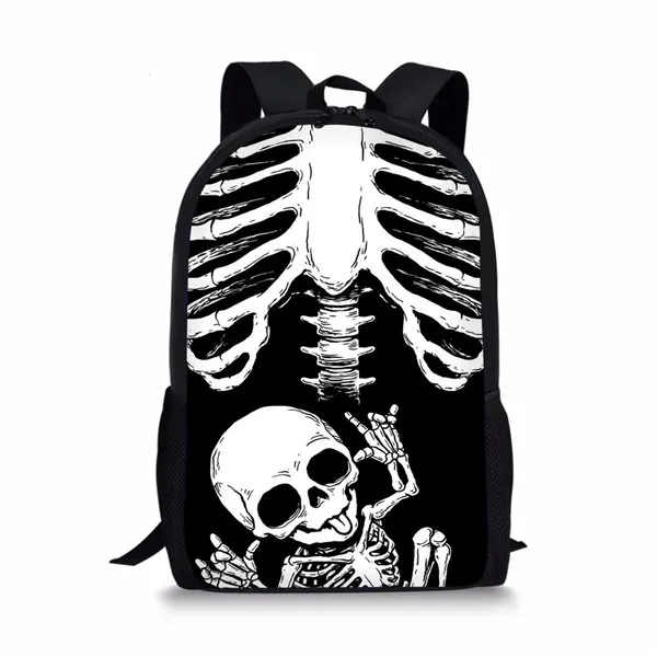 Twoheartsgirl женский рюкзак Новинка Хэллоуин скелет ребра клетка с принтом путешествия рюкзак повседневная школьная Back Pack мультфильм рюкзак - Цвет: XM2257C