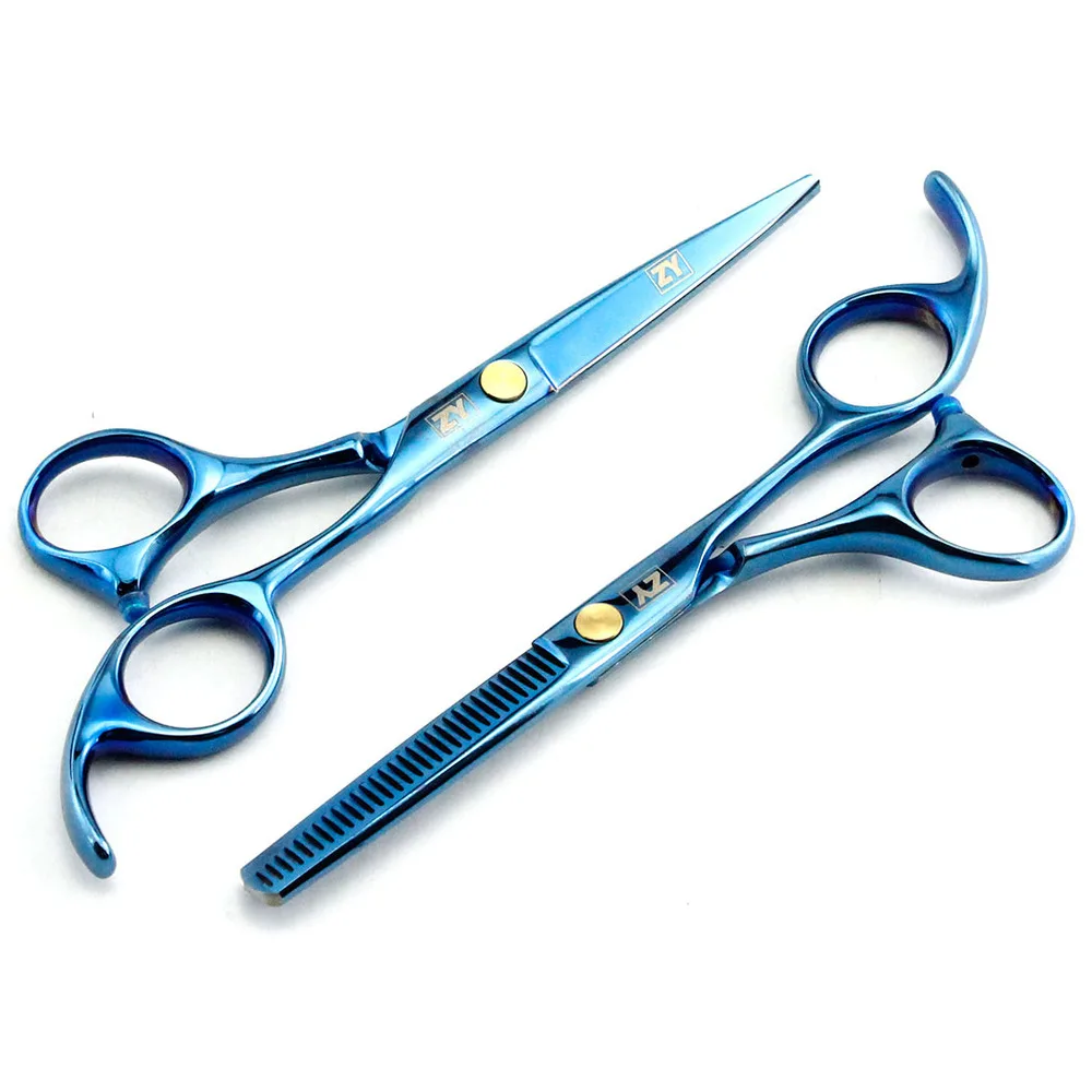 Blue Barber Set 5.5 Inch Regular + 5.5 Inch Thinning ...