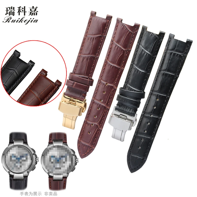 Okklusion matematiker stakåndet High quality for guess watches strap notch 20 22mm gc butterfly buckle leather  bracelet men and women watch belt free shipping|Watchbands| - AliExpress