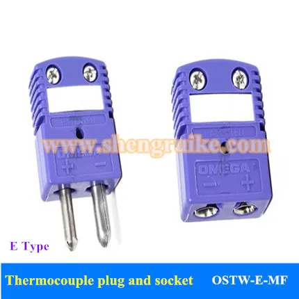 

Omega Thermocouple plug E Type Round Pin connector socket