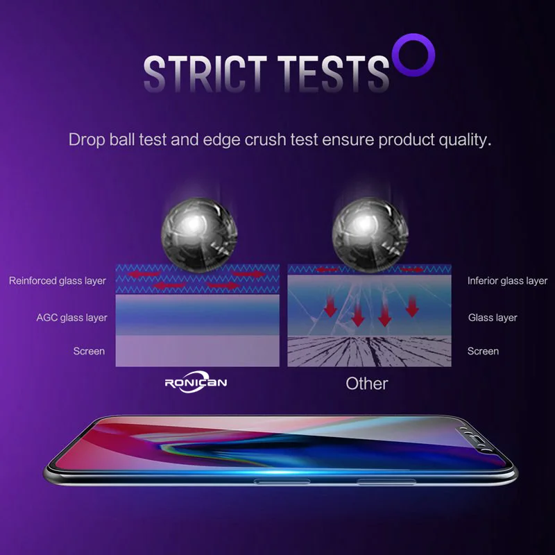 0 23 мм 3D изогнутое закаленное стекло для iPhone X XR XS Max мягкий край защита экрана от