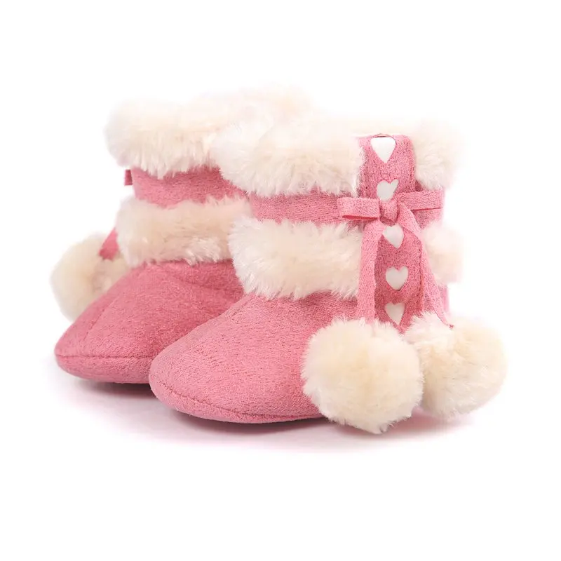 Warm Snow Baby Girl Boots Winter Soft Plush Booties Infant Anti Slip Snow Boots Shoes 