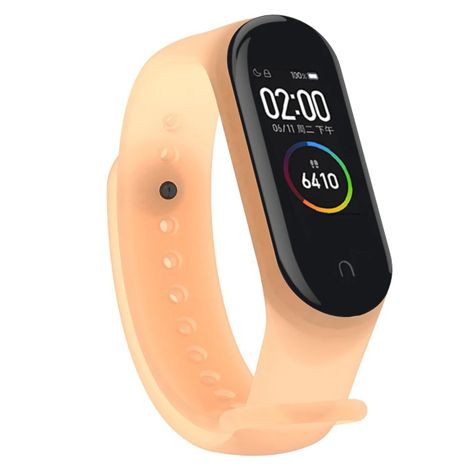 Новый Силиконовый ремешок для браслета Xiaomi Mi Band 4/3 прозрачный цветные Сменные