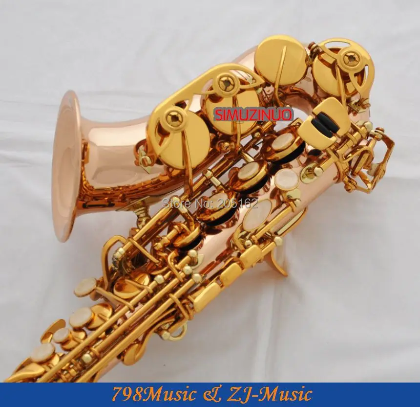 

Rose Brass Curved Soprano Saxophone Bb key to High F key and G Key