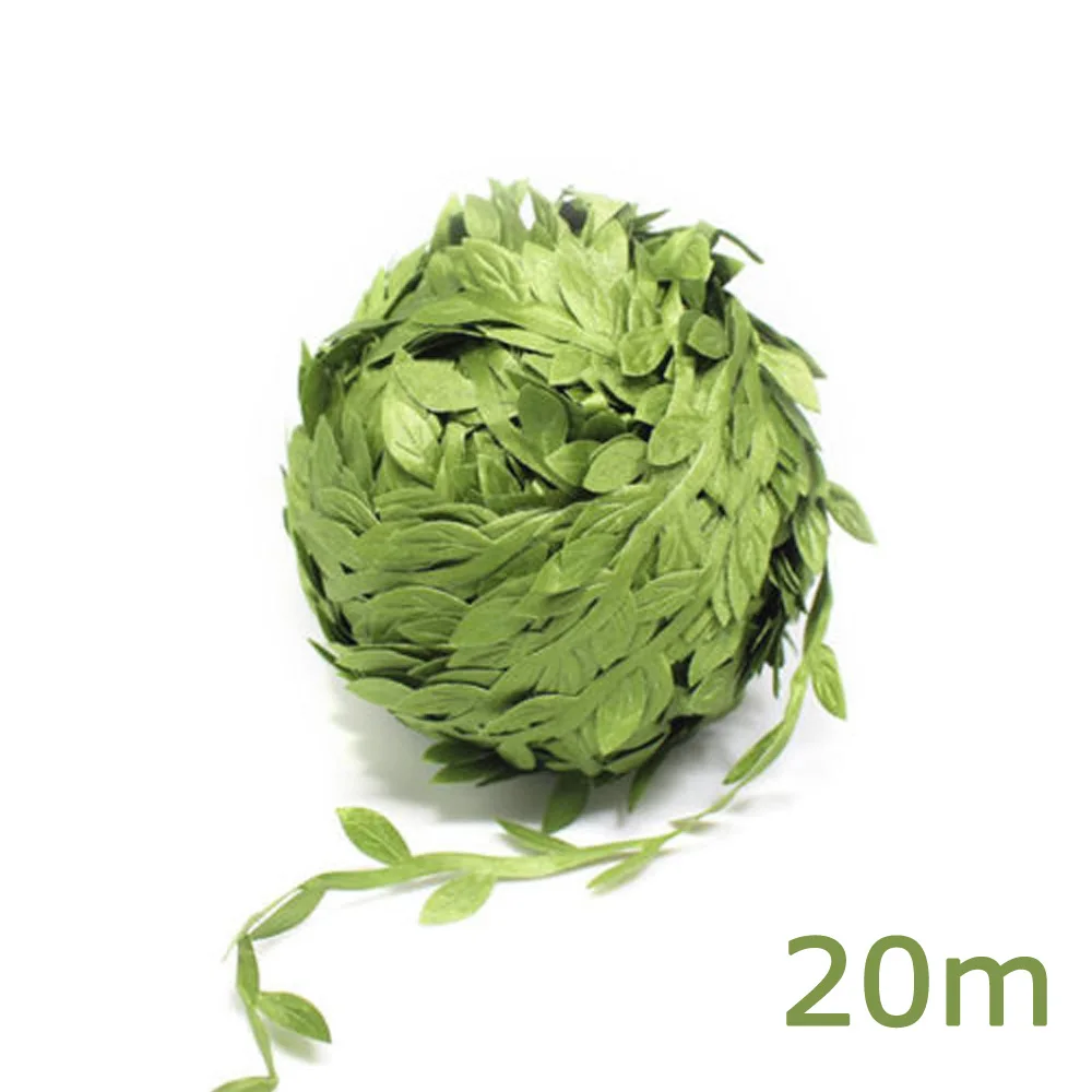 

Garland Plant Artificial Leaf Vine Fake Green Flower Wreath Home Decor 20 Meters