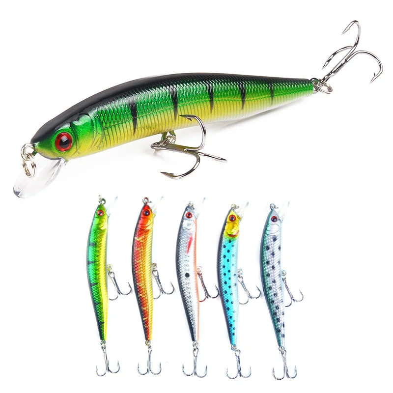 

1 PCS Fishing Lures Wobbler Minnow 10 CM 8G Hard Artificial Bait 3D Eyes 5 Colors Lures River Fishing Tackle