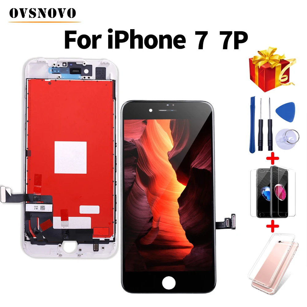 

3D Touch LCD For iPhone 7 7 Plus Display Screen Replacement Digitizer Assembly For iPhone 8 8 Plus+Tools&Protective Glass&Case