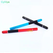 100 шт 2 в 1 Многофункциональный тонкий конец сенсорного экрана ручка емкостный стилус для смартфона планшета iPad iPhone