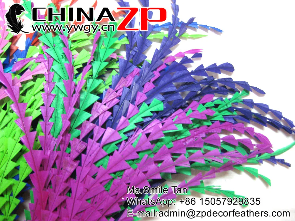14~16 inch Feather Stripped Coque Diamond Train Bunch (2)