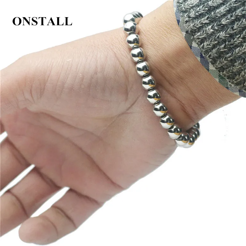 

Power surgical steel ball bracelet titanium Steel Bracelet Terrific Quality Perfect Base for Jewelry Creations Heavy Curb Lin