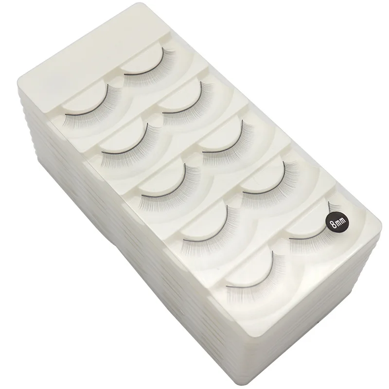 

NEW 5 pairs Natural Training Lashes for Eyelash Extension Practicing Teaching Individual False Eyelashes