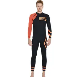 Погружение и парус черный оранжевый костюм для дайвинга для мужчин 3 мм неопреновый плавательный Триатлон для серфинга мокрый костюм