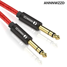 6.5mm Jack Audio Cable Nylon Braided 6.35 Jack Male to Male Aux Cable 1m 2m 3m 5m for Guitar Mixer Amplifier Bass 6.35 mm