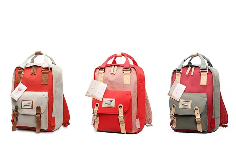 New Arrival Patchwork Multi-colors Zipper Polyester Fashion Mommy Bags Female Make Up Double Shoulder Storage Backpack05