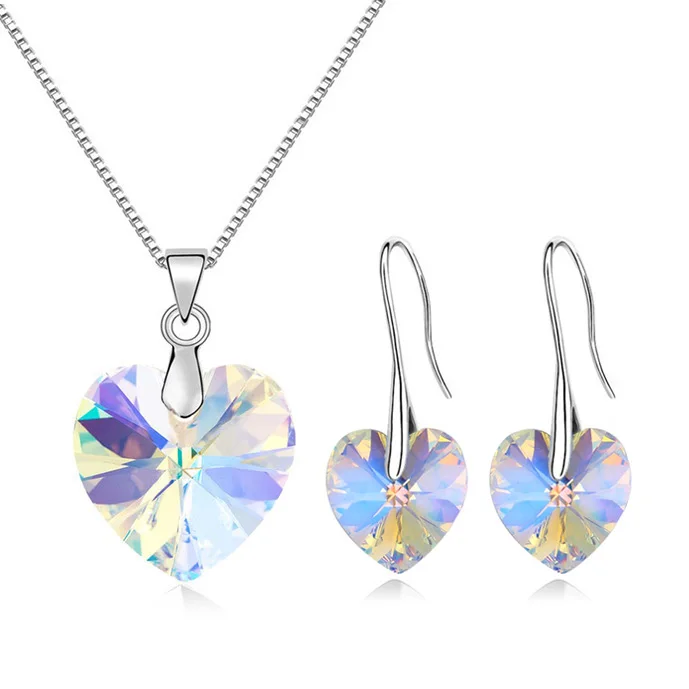 Оригинальные кристаллы от Swarovski подвеска в виде сердца серьги подвески ювелирные