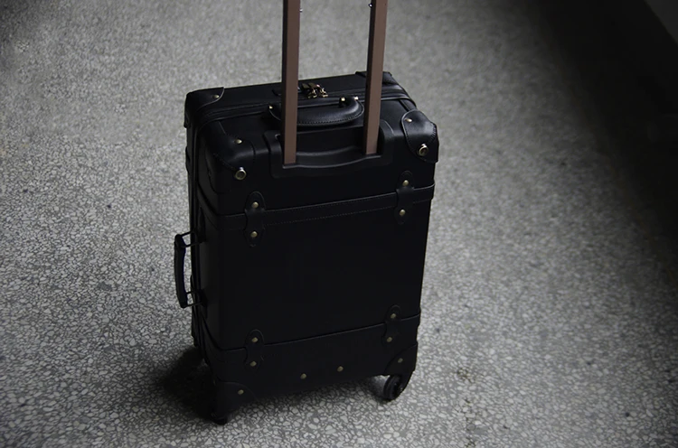 Letrend, винтажный чемодан на колесиках, чемодан на колесиках, 20 дюймов, Студенческая молния, сумка для путешествий, Мужская Ретро тележка