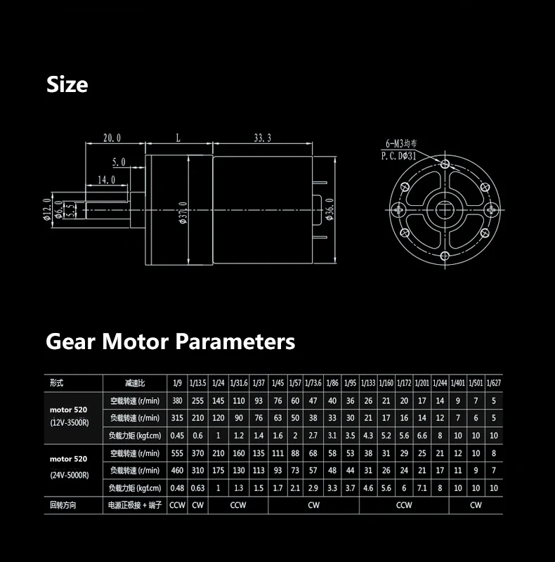 Dc мотор 24V GA37RG 12V dc мотор-редуктор 5RPM45RPM10RPM15RPM20RPM30RPM50RPM100RPM120RPM150RPM200RPM300RPM550RPM1000RPM